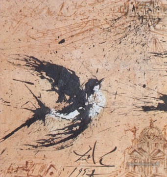 350 人の有名アーティストによるアート作品 Painting - サルバドール・ダリを飲み込む